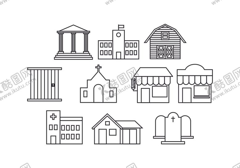 编号：45162810290206156502【酷图网】源文件下载-线条图标