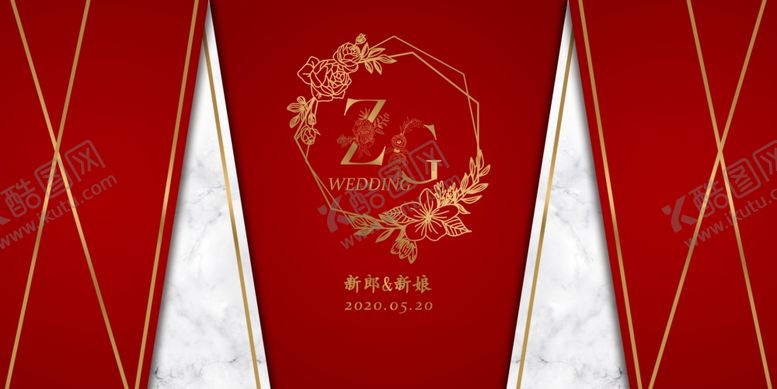 编号：26705510311116204495【酷图网】源文件下载-红色大理石红色主题婚礼红色