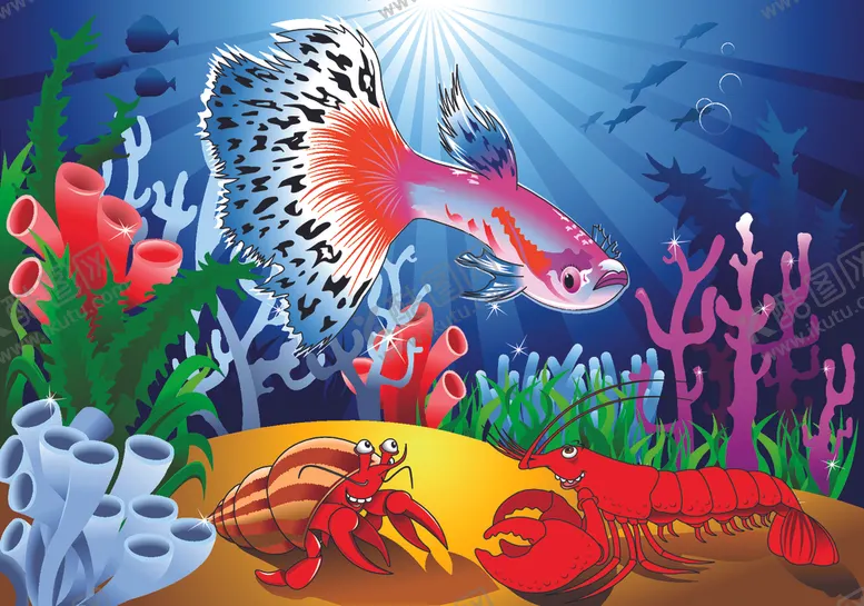 编号：33996405020614219388【酷图网】源文件下载-海底乐园生物水底乐园水草