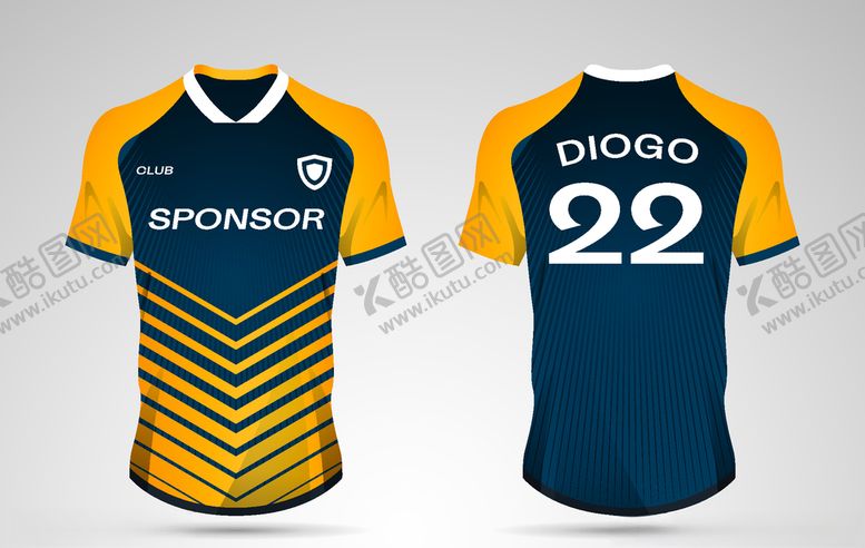 编号：14001710141950058403【酷图网】源文件下载-世界杯足球队服运动服T恤设计图