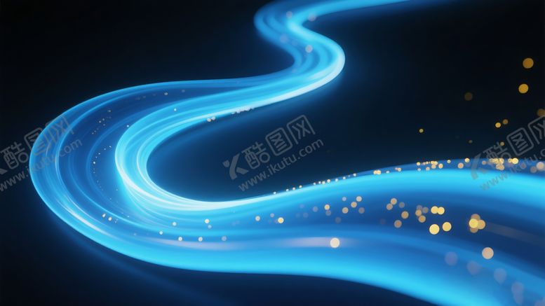 编号：67824104062051598155【酷图网】源文件下载-蓝色流光曲线梦幻场景