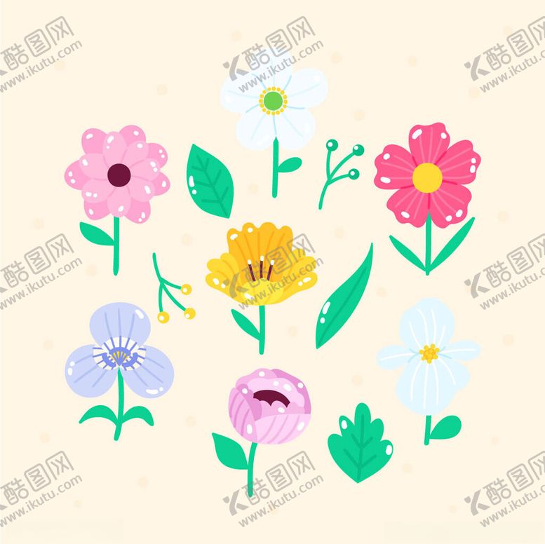 编号：11329102142021236767【酷图网】源文件下载-卡通花草
