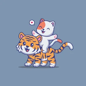 可爱小猫矢量卡通插画幼儿园装饰儿童班级文化墙手抄报