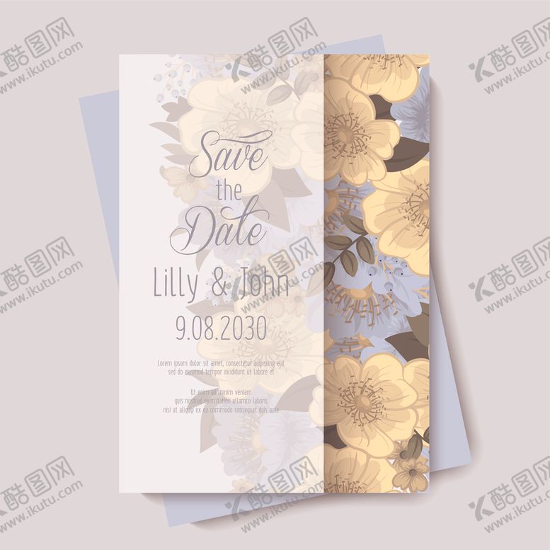 编号：17522809221145475664【酷图网】源文件下载-浅黄色花卉图案