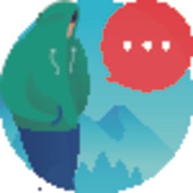 圆形场景插画人物生活化卡通人物图