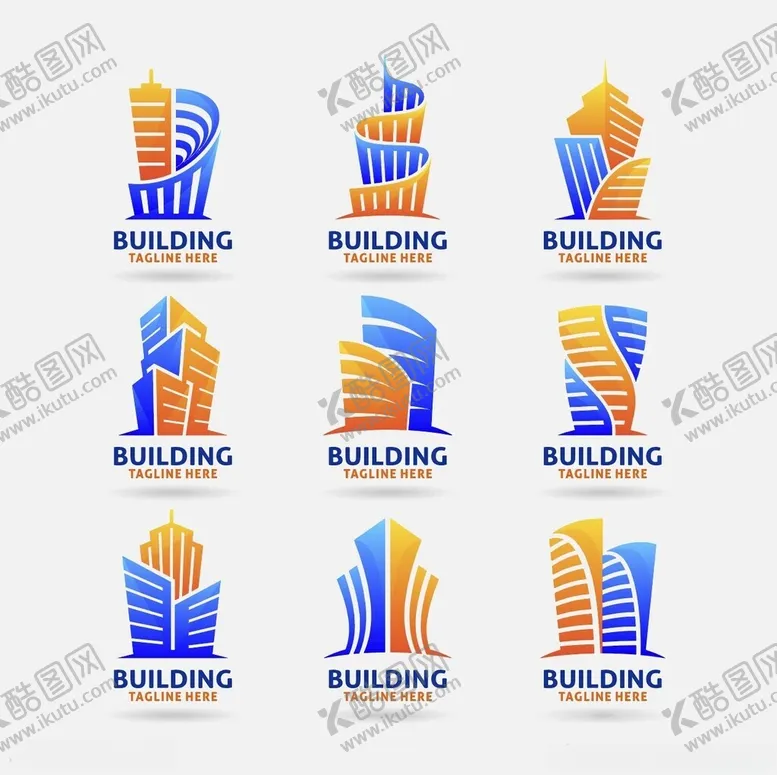 编号：44022406300427225165【酷图网】源文件下载-多样建筑标志设计示例