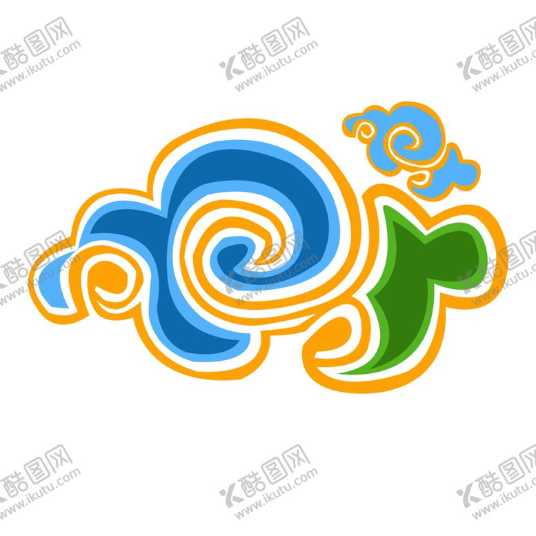 编号：47348509240310437873【酷图网】源文件下载-彩色祥云元素