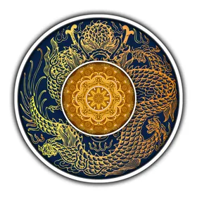 国潮圆形图标传统文化设计