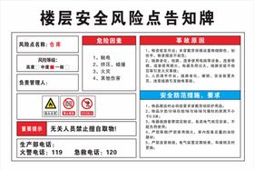 机械设备维修作业风险告知牌