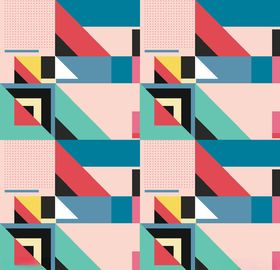 抽象几何数码印花