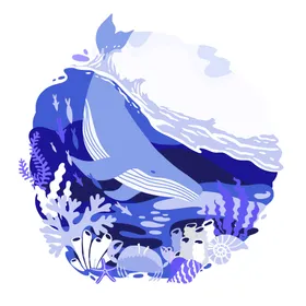 海洋背景宣传图宣传画相关底世界