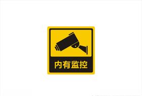 内有监控提示牌