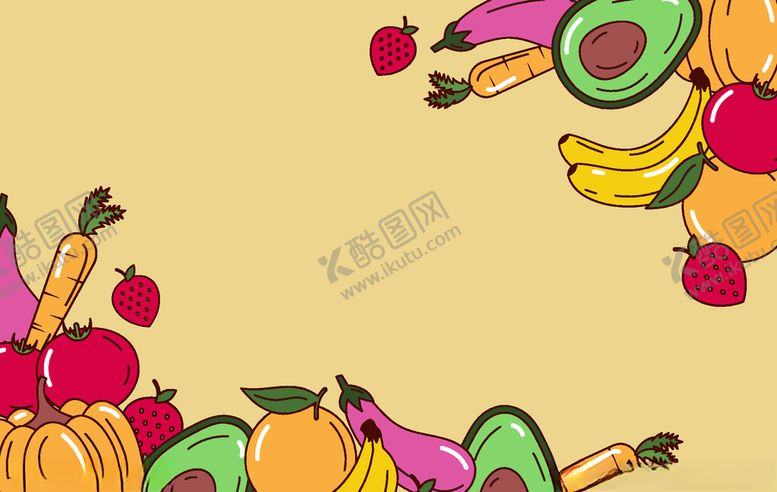 矢量厨房蔬菜食品素材有机美味海报果农