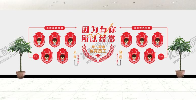 编号：85276501141025145536【酷图网】源文件下载-企业优秀员工照片文化墙