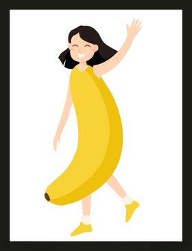 手绘女孩女人