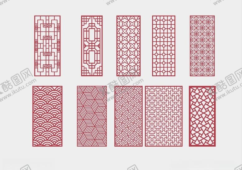 编号：91884211022012361211【酷图网】源文件下载-中式镂空雕花隔断