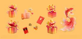 节日礼品与红包展示