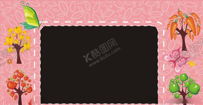 编号：40015705030355323034【酷图网】源文件下载-卡通水果相框