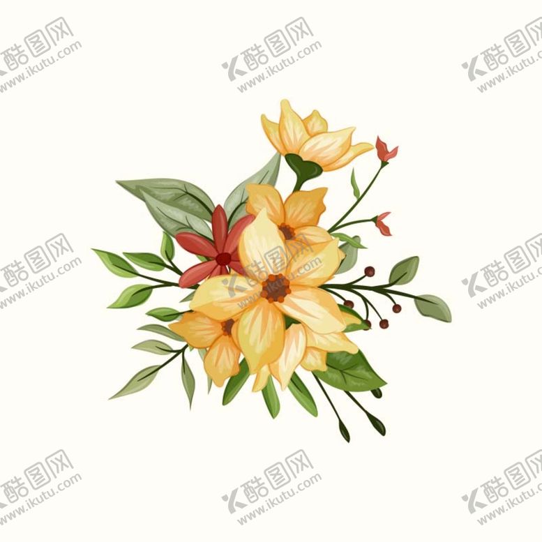 编号：03967109222108041204【酷图网】源文件下载-手绘花卉