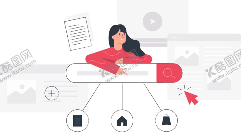 编号：88762706161803367478【酷图网】源文件下载-人物插图扁平办公人物矢量插图