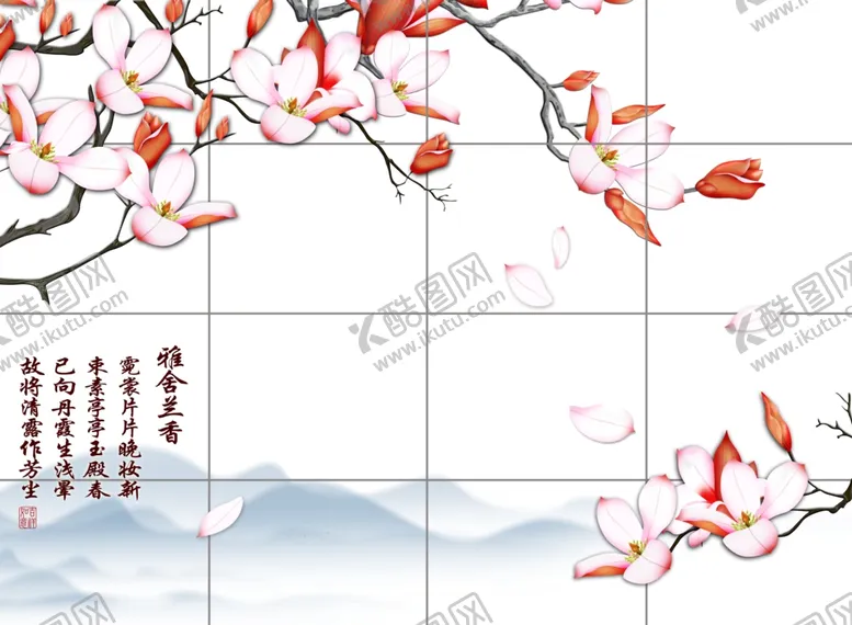 编号：10113107011244133955【酷图网】源文件下载-花卉背景墙