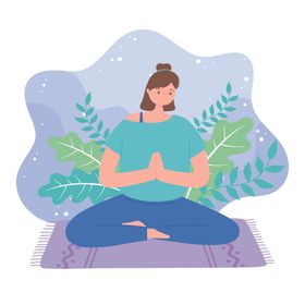 卡通人物扁平化配送情侣互联网