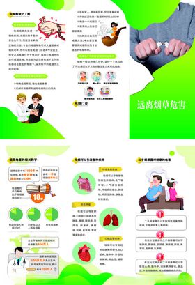 远离烟草危害三折页