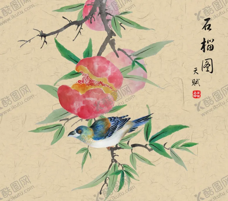 编号：81078306260922298782【酷图网】源文件下载-新中式装饰画-花鸟