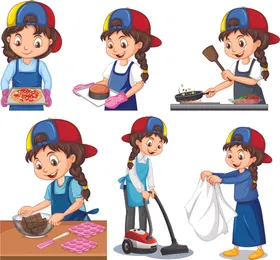 卡通儿童职业小孩人物扁平男孩