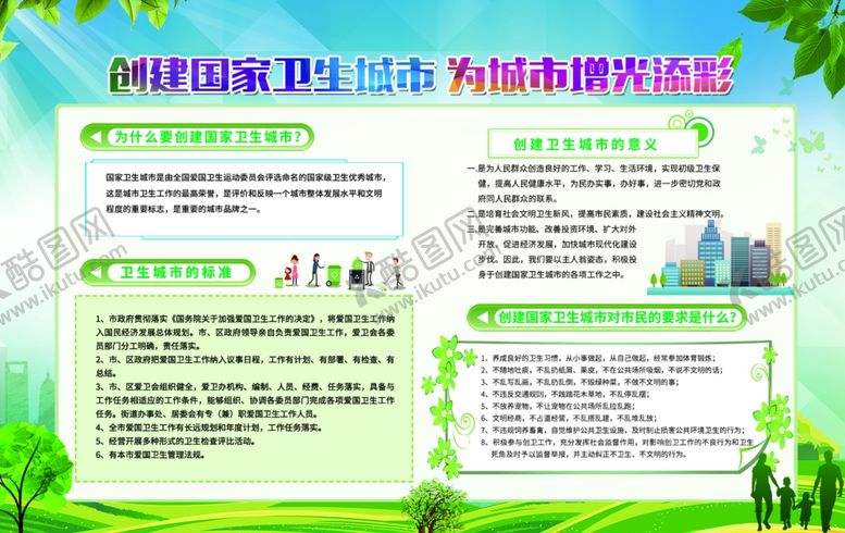 编号：23640209211235462466【酷图网】源文件下载-创建卫生城市