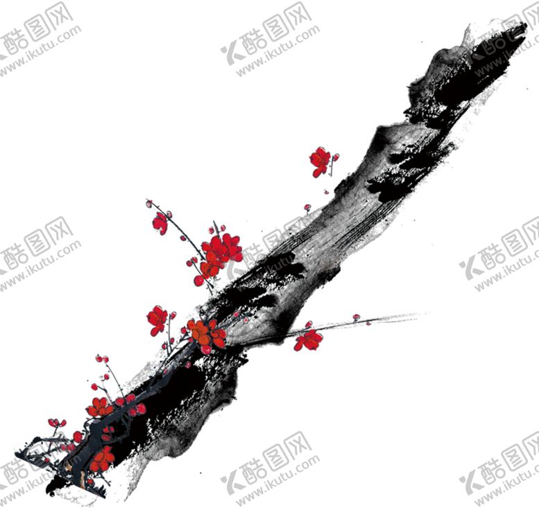 编号：76243905030445171778【酷图网】源文件下载-中国风水墨梅