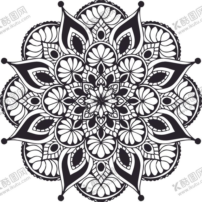 编号：20440309251817299399【酷图网】源文件下载-曼陀罗花纹