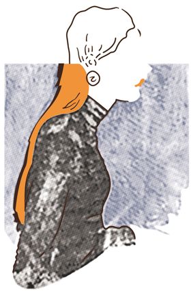 女人网点耳环