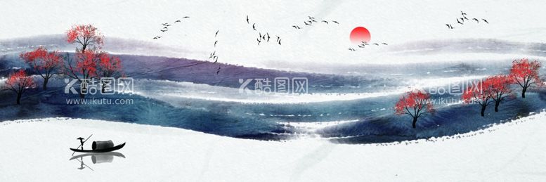 编号：38645012111210488198【酷图网】源文件下载-水墨山水画