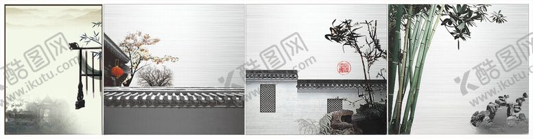 编号：45009410161230051027【酷图网】源文件下载-中国风马头墙古典背景水墨