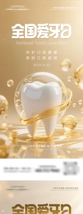 全国爱牙日海报