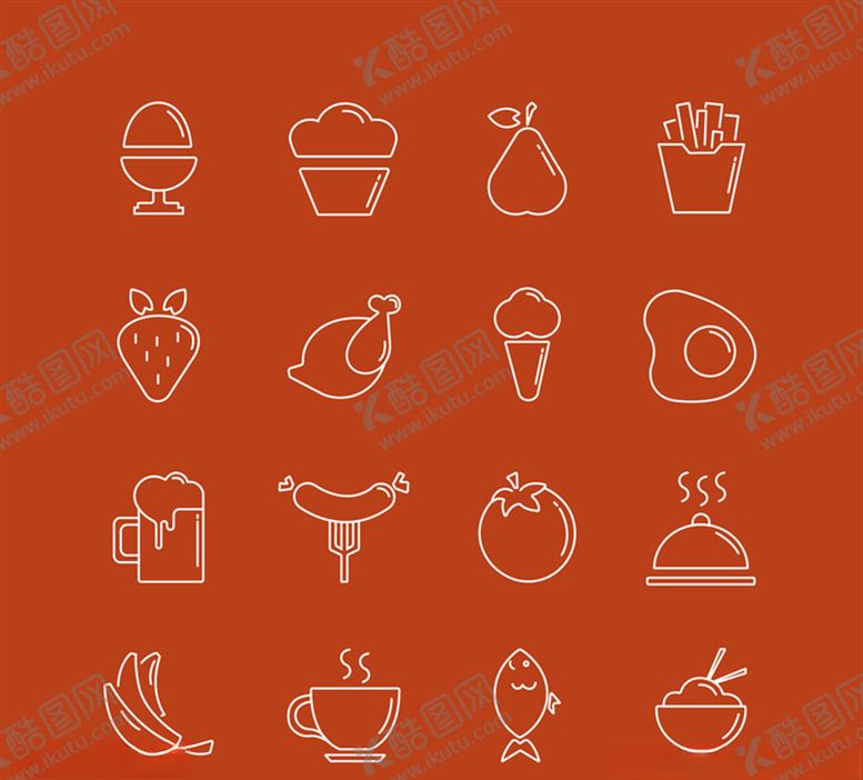 编号：11539509280836502012【酷图网】源文件下载-创意食品图标矢量素材
