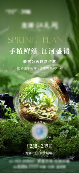 盆栽DIY手作活动海报