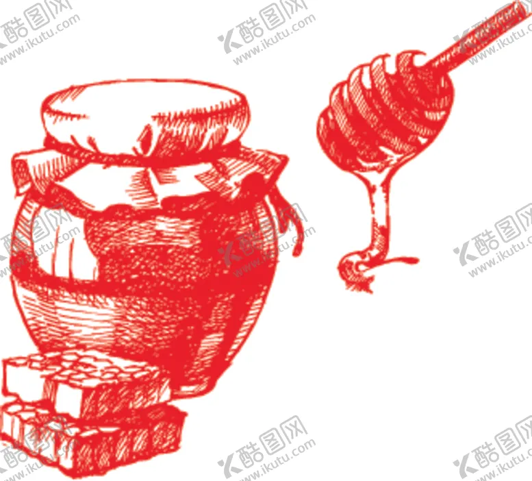 编号：18334612101358433980【酷图网】源文件下载-蜂蜜罐矢量