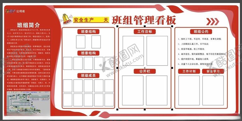 编号：96099112152321534942【酷图网】源文件下载-班组管理看板