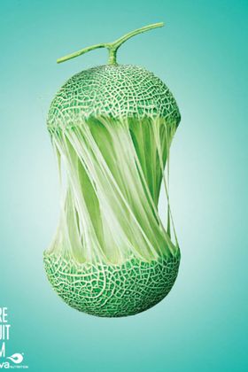 创意哈密瓜素材图