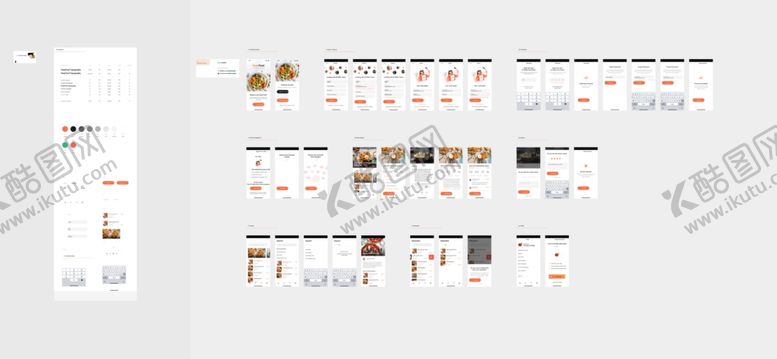 编号：94096206290733132843【酷图网】源文件下载-美食平台UI设计橙色白色登录页