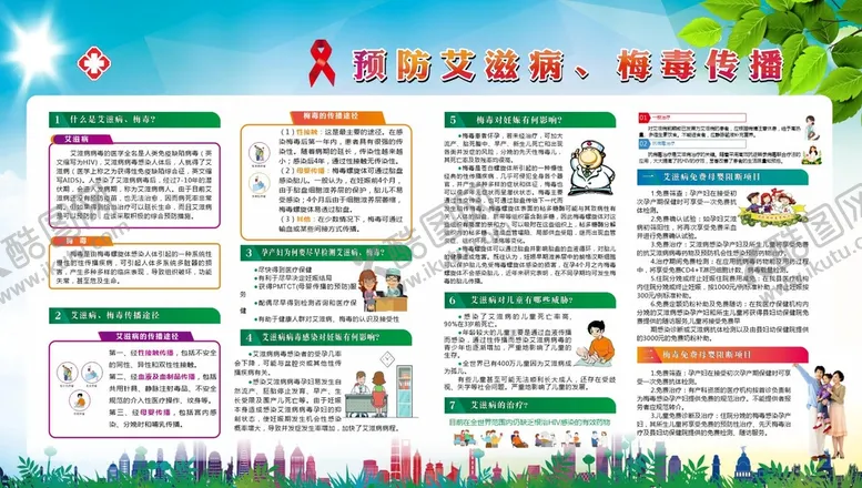 编号：69285510251453258044【酷图网】源文件下载-预防艾滋梅毒传播