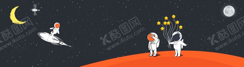 编号：83201307091827033420【酷图网】源文件下载-新中式宇航员星球飞船月亮装饰画