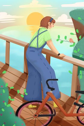 青春插画海报