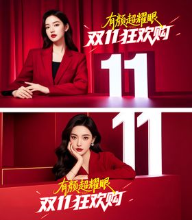 医美美业私密双十一活动展板