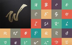 创意艺术字体字母