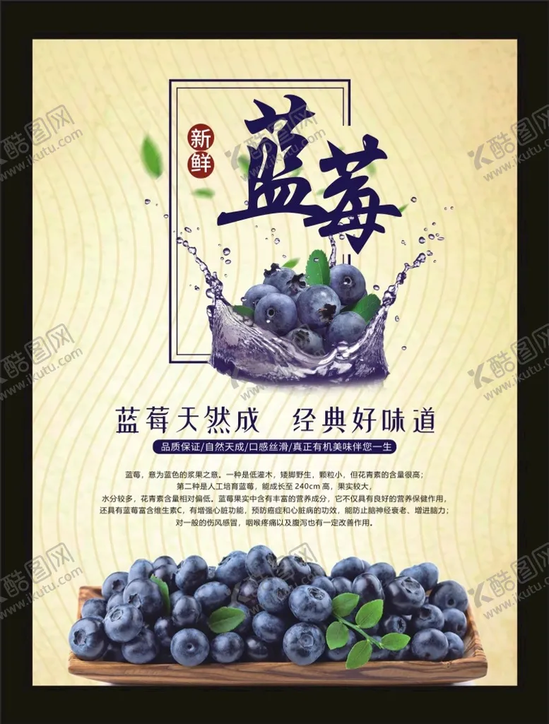 编号：21896410081553314957【酷图网】源文件下载-蓝莓海报挂画