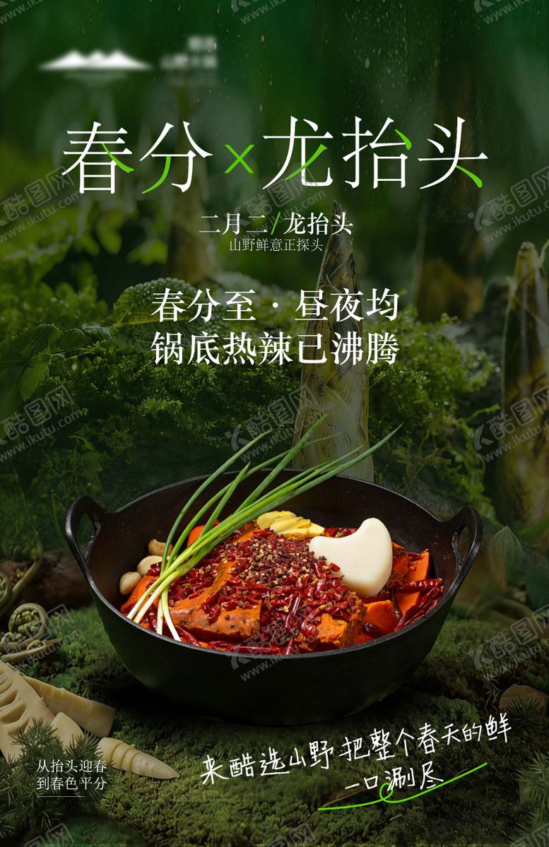 编号：48219603190205034410【酷图网】源文件下载-春分龙抬头森系宣传海报