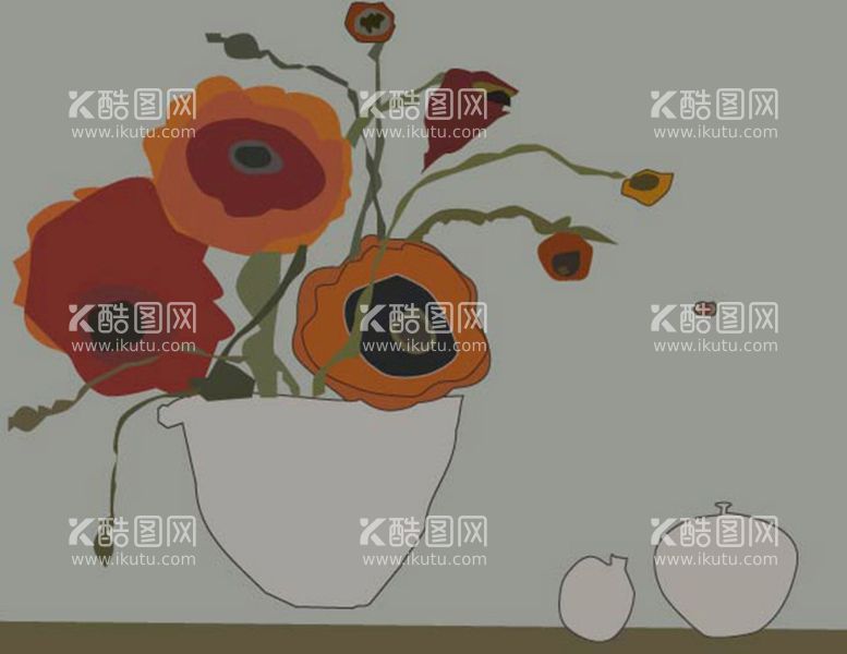 编号：84529709150122196729【酷图网】源文件下载-装饰画 静物 花瓶